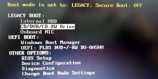Dell Bios UEFI downgrade installation