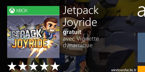 Le jeu Jetpack Joyride gratuit sur Windows Phone