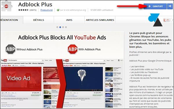 tutoriel Google Chrome installer Adblock bloquage publicité