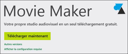 logiciel d'installation sans assistance de Movie Maker