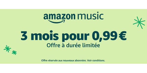 Bon plan : 3 mois Amazon Music pour 1€