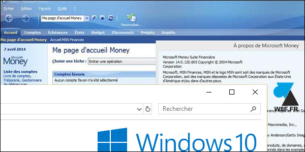 tutoriel Microsoft Money Windows 10 w10