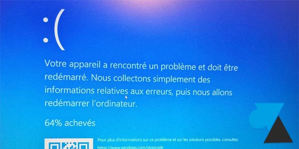tutoriel Windows 10 BSOD écran bleu erreur