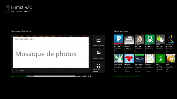 WIndows Phone Application accueil