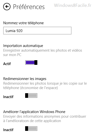 Windows Phone renommer telephone