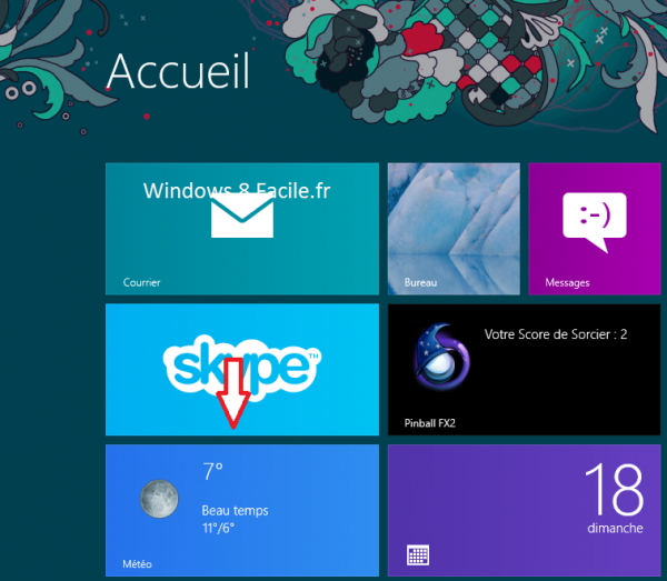 Windows 8 RT: déplacer une tuile 1