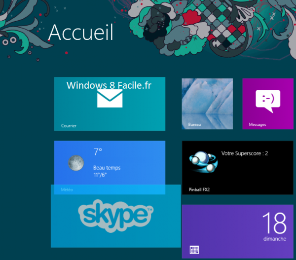 Windows 8 RT: déplacer une tuile 3