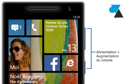 tutoriel screenshot capture ecran Windows Phone 8.1