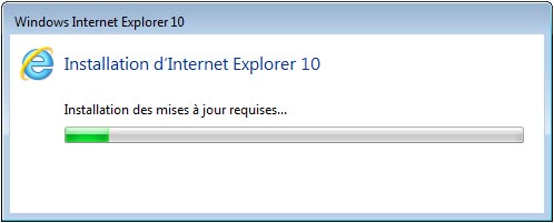 installer Internet Explorer 10 sur Windows 7 x86 x64 32bits 64bits