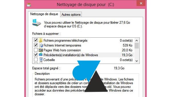 comment faire du menage fichiers temporaires inutiles Windows8