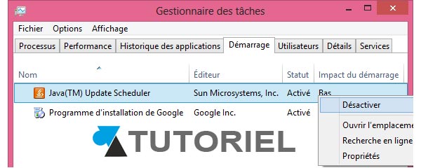 tutoriel W8F ouvrir Gestionnaire des taches Windows 8