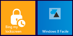 application Bing my lockscreen image ecran demarrage Windows 8
