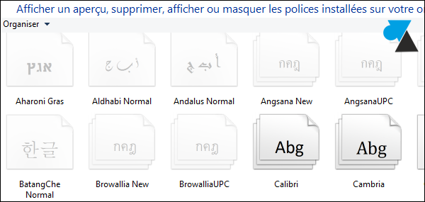 Windows8 installer nouvelle police caractere TTF OTF