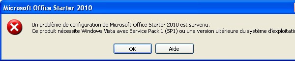 Office 2010 gratuit sur Windows XP