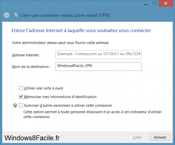 Windows 8 VPN configuration