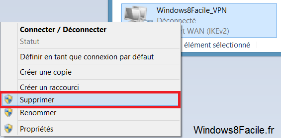 Windows 8 Supprimer VPN
