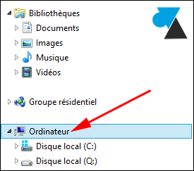 W8F connecter lecteur reseau