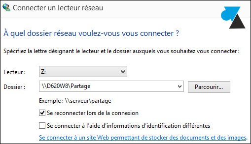 tutoriel comment connecter lecteur reseau Windows 8