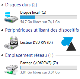 tutoriel comment connecter lecteur reseau Windows 8 Facile