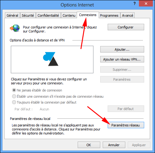 tutoriel configurer proxy IE10