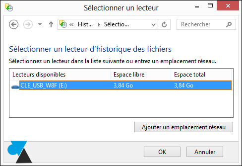 backup sauvegarde automatique Windows 8