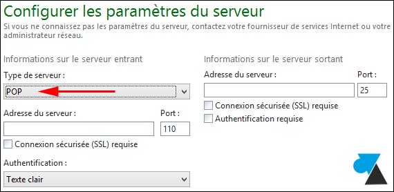 WLM Live Mail tutoriel configurer compte POP SMTP POP3