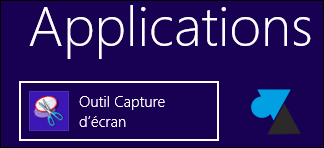 tutoriel outil capture ecran Windows8 screenshot