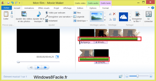 Movie Maker Projet avec bande son