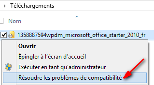 Office 2010 Starter solution probleme installation