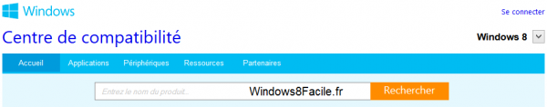 Windows 8 Centre de compatibilité