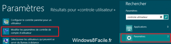 Windows 8 controle utilisateur