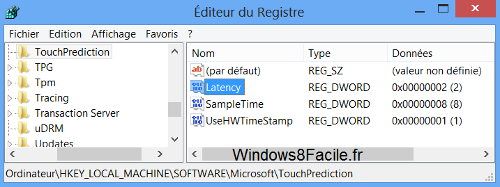 Windows 8 TouchPrediction modifications