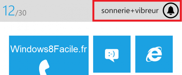 Windows Phone sonnerie + vibreur