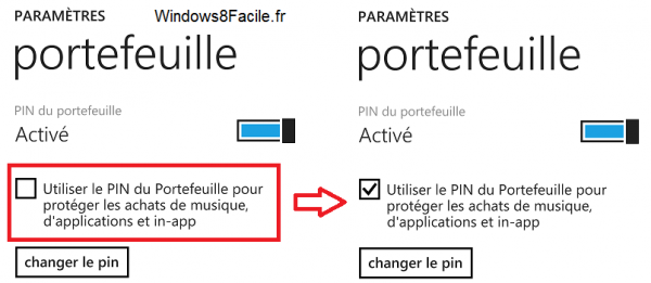 Portefeuille Code Pin Store