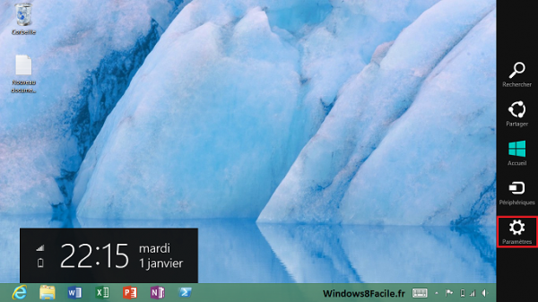 Accès Windows 8 Panneau de configuration 1/2