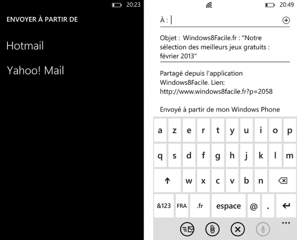 Windows8Facile envoyer email