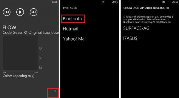 Windows Phone 8 envoyer fichier bluetooth