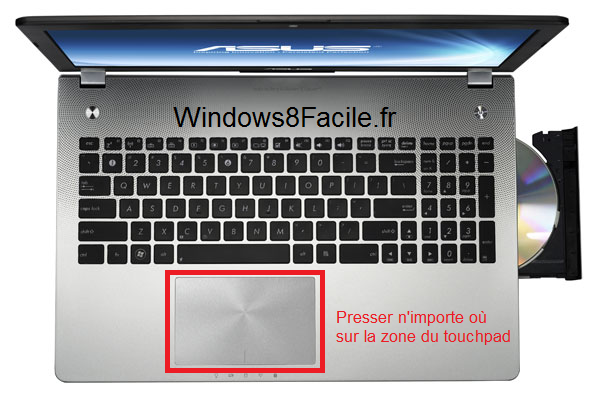 Windows 8 lockscreen déverroulage touchpad