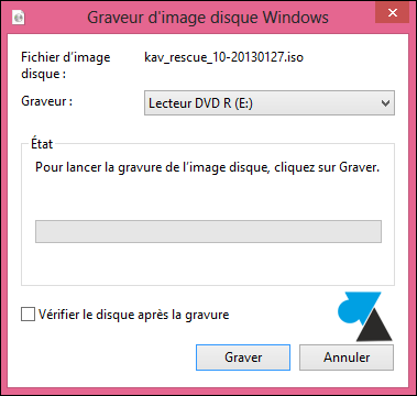 tutoriel Windows clic droit graver ISO image disque fichier