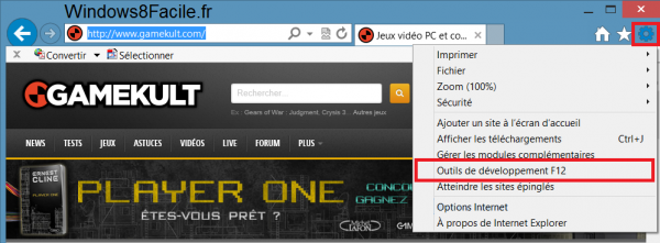 Internet explorer 10 outils de developpement