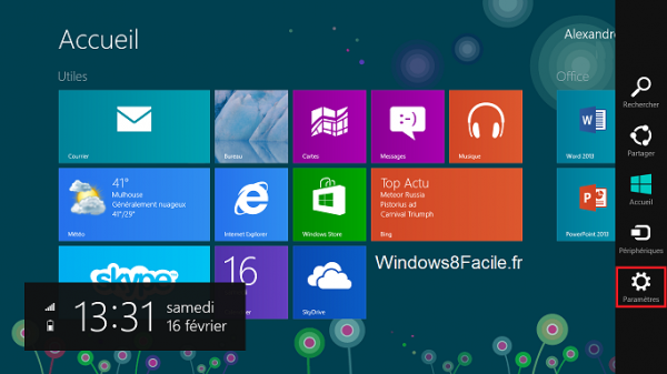 Windows 8 charm bar