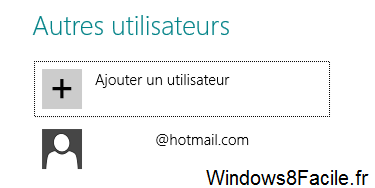 Windows 8 compte ajouté