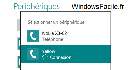 Windows 8 connexion périphérique