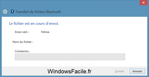 Windows 8 Bluetooth transfert