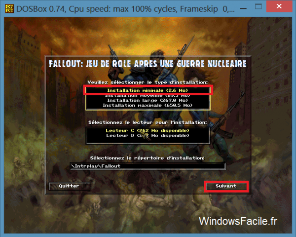 DOSBox install fallout