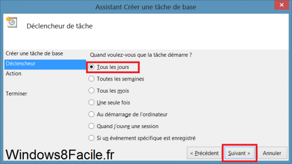 Planificateur réveil tâche de base application