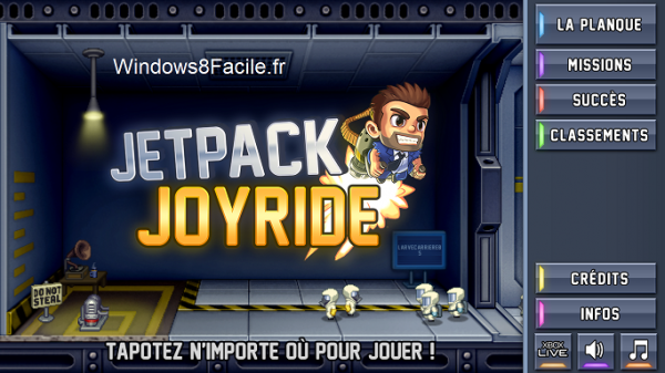 Jetpack Joyride accueil