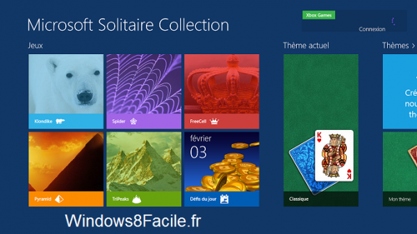 Microsoft Solitaire Collection accueil