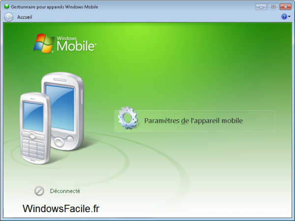 gestionnaire pour appareils windows mobile 6.1