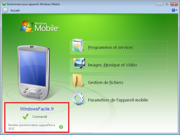 Windows 8 Synchronisation Windows Mobile